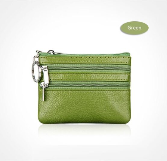 Green Leather Coin Purse