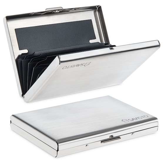 Picture of two RFID Protected Card Holders one open one closed.