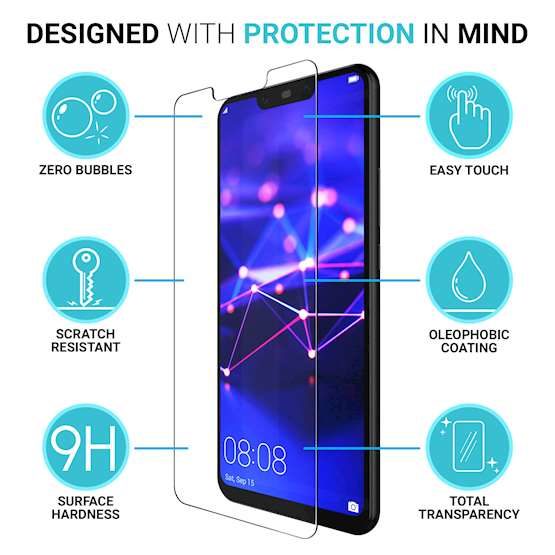 Huawei P20 Glass Protector Infographic