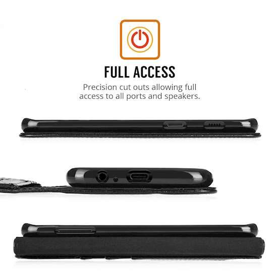 Precision cuts on on Premium Leather Galaxy A8 Wallet Case