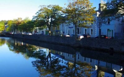 Image of westport town with river and houses