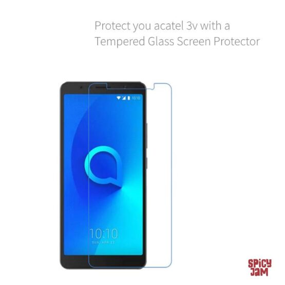 Picture of acatel 3v phone with screen protector