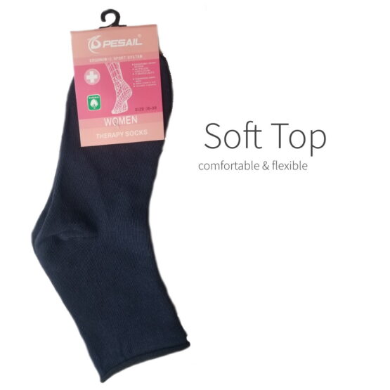 Black Soft top socks
