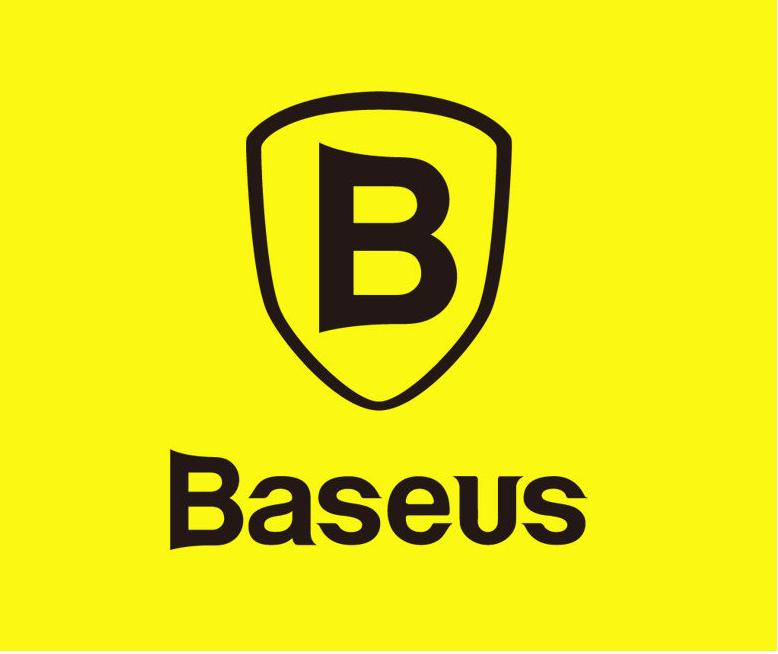Baseus Logo Black on Yellow Background