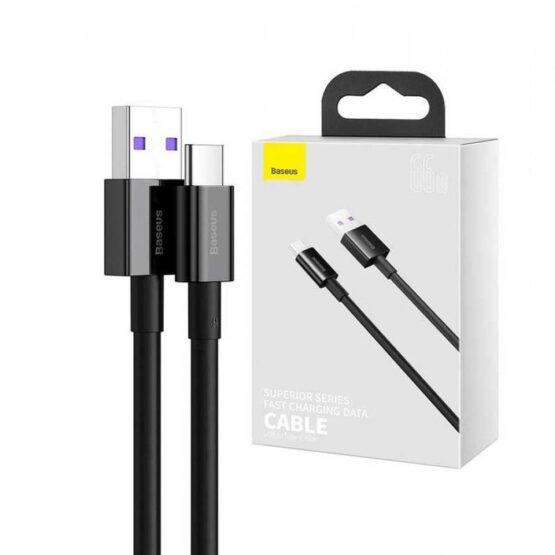 Black Fast Charger USB-C Cable 66W, 6A, 2 Meter - Ireland