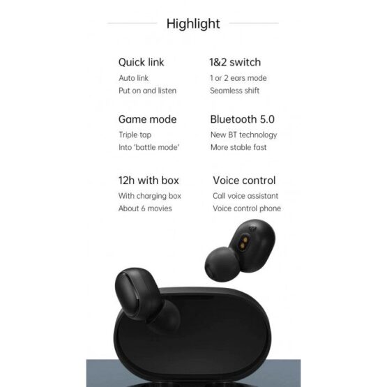 Black Wireless Earbuds Airdots by Xiaomi