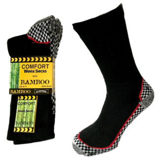 Work Socks with Bamboo Sole - Flexible Top - 3 Pairs