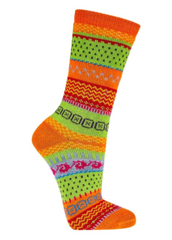 Orange and Green Sock