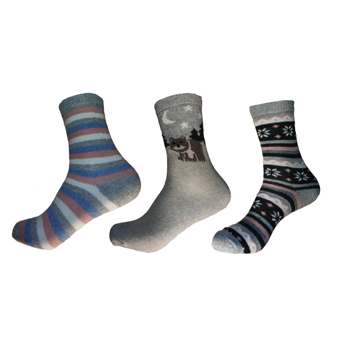 Ladies Thermal Socks with Wool - 3 Pairs - SpicyJam™