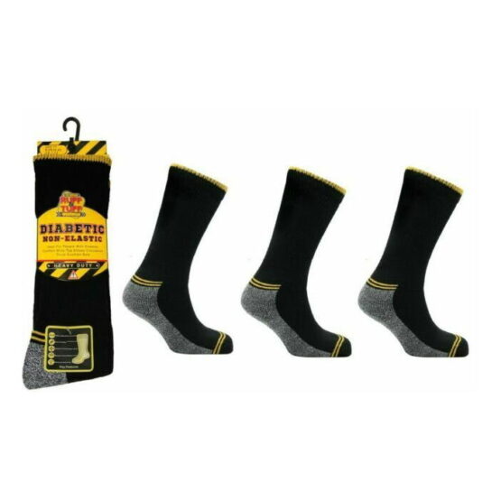 Comfort Top Work Socks - Wide Top (UK9-11) - X 3 Pairs