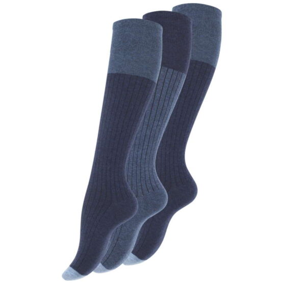 3 Navy Knee High Socks