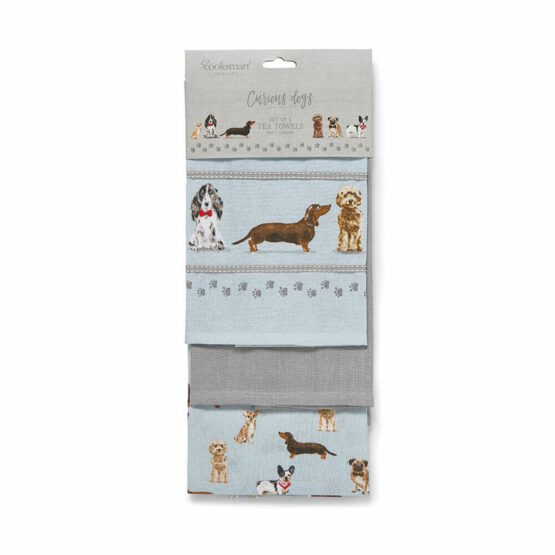 Curious Dogs Tea Towels | 3 Pack