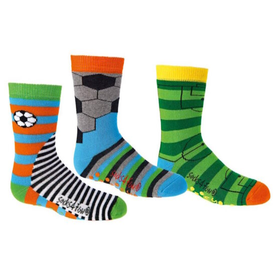 Kids Fun Socks - Football Designs x 2 Pairs