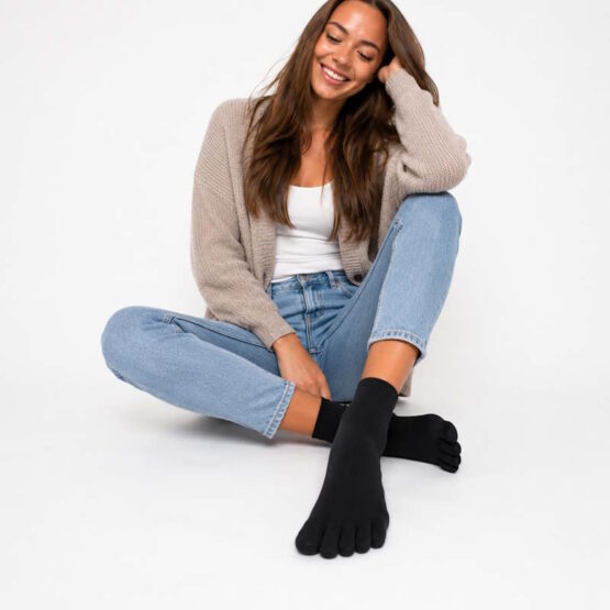 Black Toe Socks | 5-Toe Socks  x 2 pairs